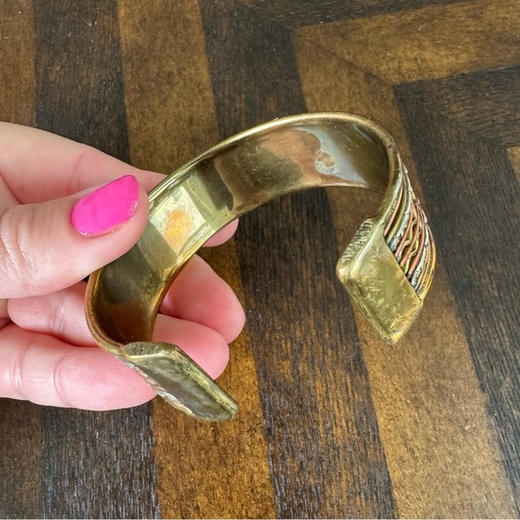 Bronze and Silver Tone Bangle - 13/16” Wide - Picture 4 of 4